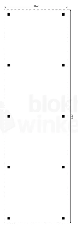 vrijstaande zelfbouw carport Outback Geïmpregneerde Vrijstaande Carport 360x1200 - Outback - OVC360x1200 - 360x1200