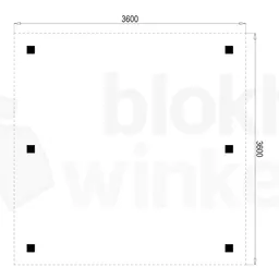 vrijstaande zelfbouw carport Outback Geïmpregneerde Vrijstaande Carport 360x360 - Outback - OVC360x360 - 360x360