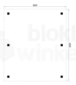 vrijstaande zelfbouw carport Outback Geïmpregneerde Vrijstaande Carport 360x420 - Outback - OVC360x420 - 360x420