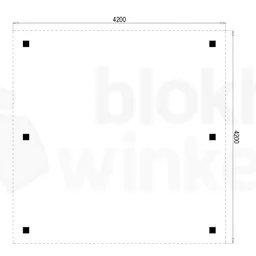 vrijstaande zelfbouw carport Outback Geïmpregneerde Vrijstaande Carport 420x420 - Outback - OVC420x420 - 420x420