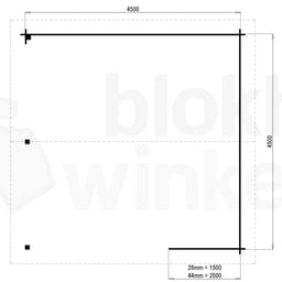 veranda Prowood Veranda Amersfoort 450x450 geïmpregneerd - ProWood - PWAF450450-DI - 470x470