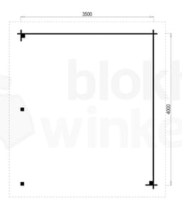 veranda Prowood veranda zwolle 350x400 geïmpregneerd - ProWood - PWZW350400-DI - 370x420