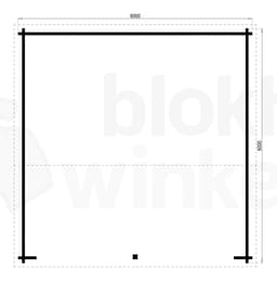 blokhut Garage - Kapschuur Nysse geïmpregneerd - Tuindeco - 40.0800-DI - 600x600