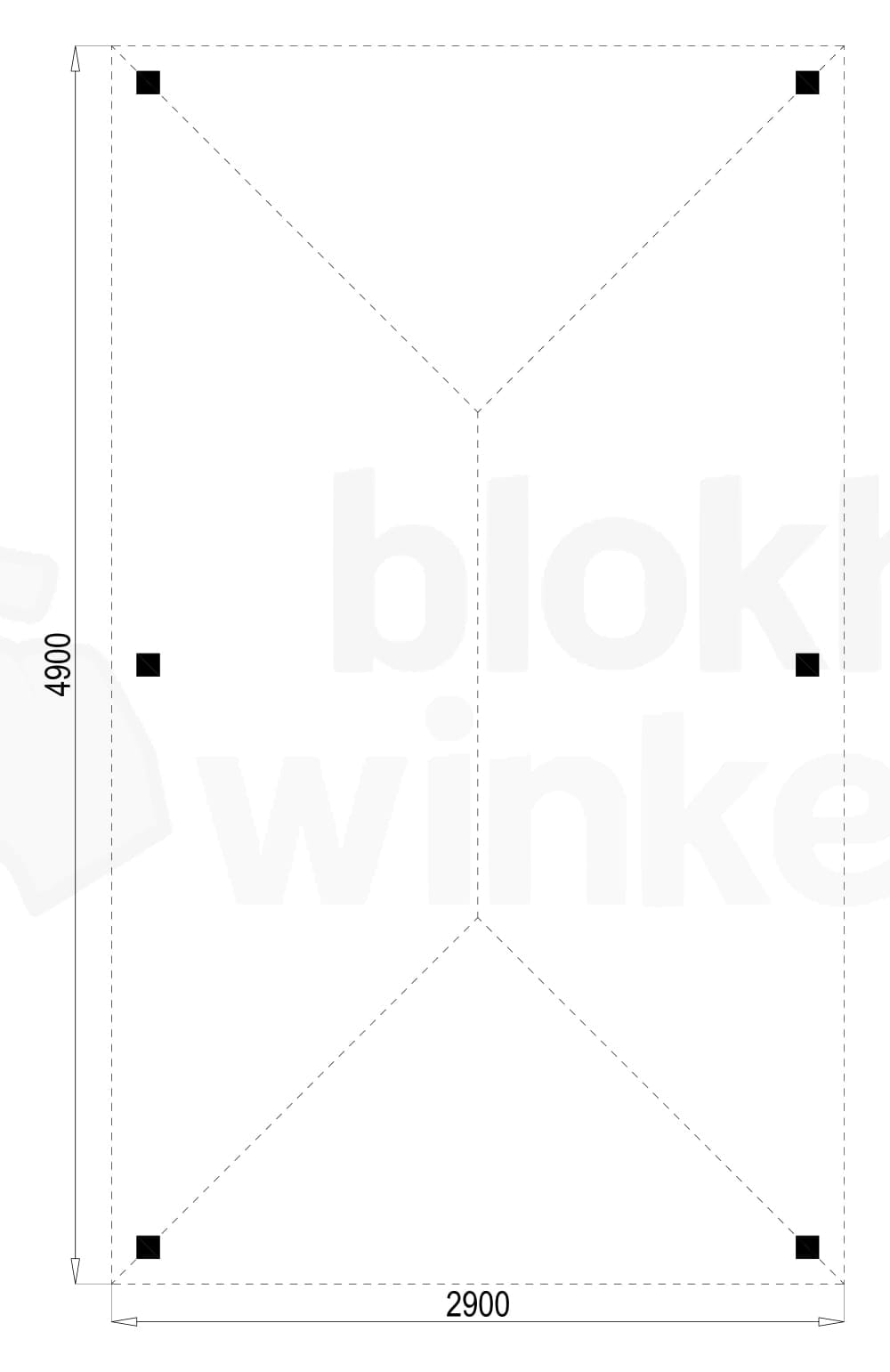 Plattegrond Tuindeco veranda Grande Plattegrond Tuindeco veranda Grande