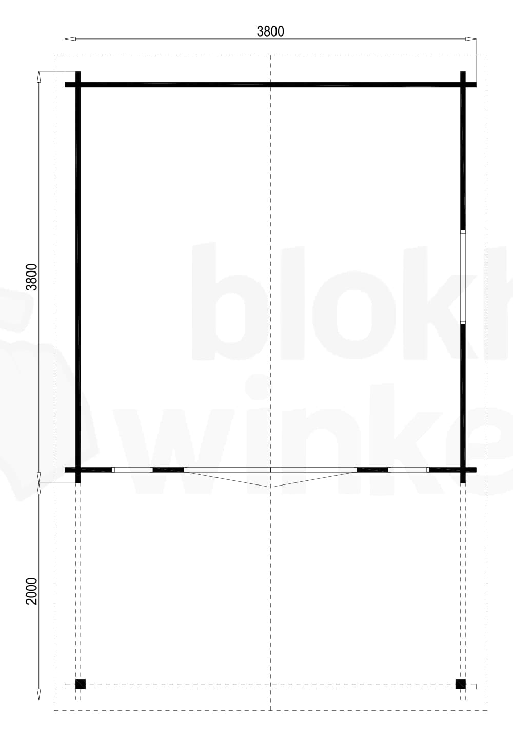 blokhut Hedvig geïmpregneerd - Tuindeco - 40.7021-DI - 380x380 blokhut Hedvig geïmpregneerd - Tuindeco - 40.7021-DI - 380x380