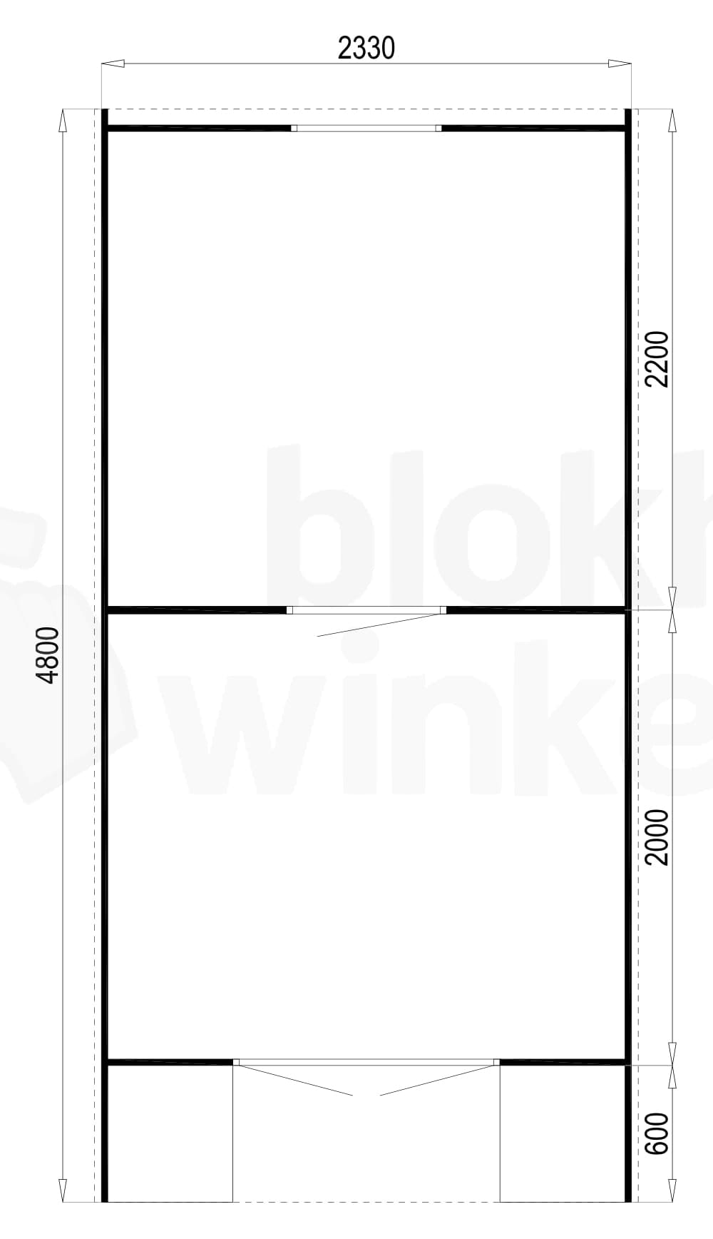 garage Pod Camping Double - Tuindeco - 43.7031 - 233x480 garage Pod Camping Double - Tuindeco - 43.7031 - 233x480