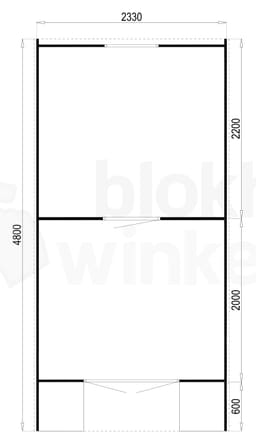 garage Pod Camping Double - Tuindeco - 43.7031 - 233x480