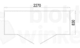 Plattegrond Biohort metalen tuinhuis Tuinkast 230