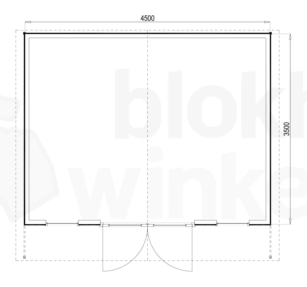Plattegrond Woodford houtskeletbouw tuinhuis Atlanta 450x350 Plattegrond Woodford houtskeletbouw tuinhuis Atlanta 450x350