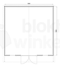 Plattegrond Woodford houtskeletbouw tuinhuis Atlanta 500x500
