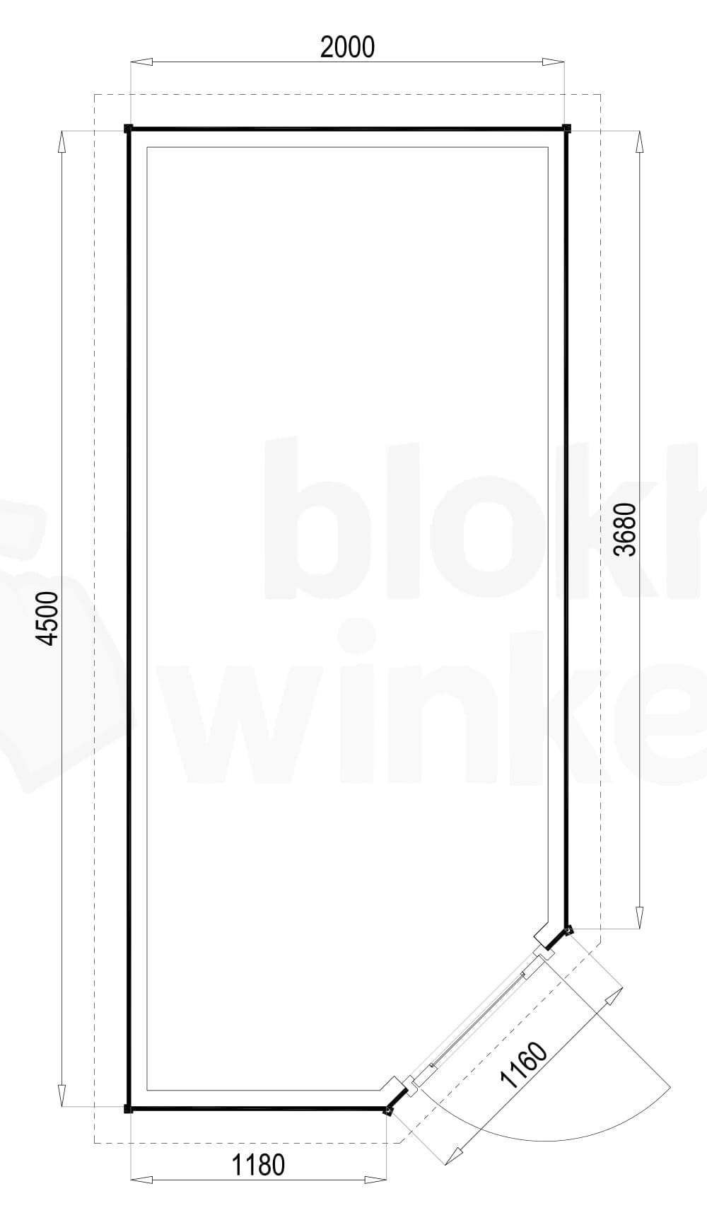 Plattegrond Woodford houtskeletbouw tuinhuis Bennington Comfort Corner 200x450 Plattegrond Woodford houtskeletbouw tuinhuis Bennington Comfort Corner 200x450