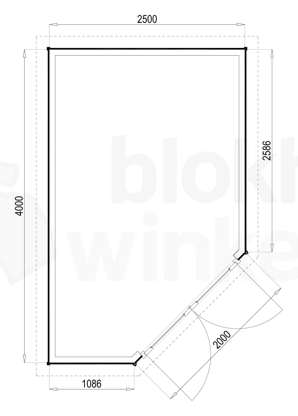 Plattegrond Woodford houtskeletbouw tuinhuis Bennington Comfort Corner 250x400 Plattegrond Woodford houtskeletbouw tuinhuis Bennington Comfort Corner 250x400