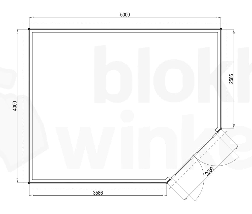 Plattegrond Woodford houtskeletbouw tuinhuis Bennington Comfort Corner 500x400 Plattegrond Woodford houtskeletbouw tuinhuis Bennington Comfort Corner 500x400