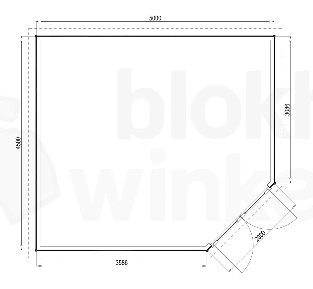 Plattegrond Woodford houtskeletbouw tuinhuis Bennington Comfort Corner 500x450 Plattegrond Woodford houtskeletbouw tuinhuis Bennington Comfort Corner 500x450