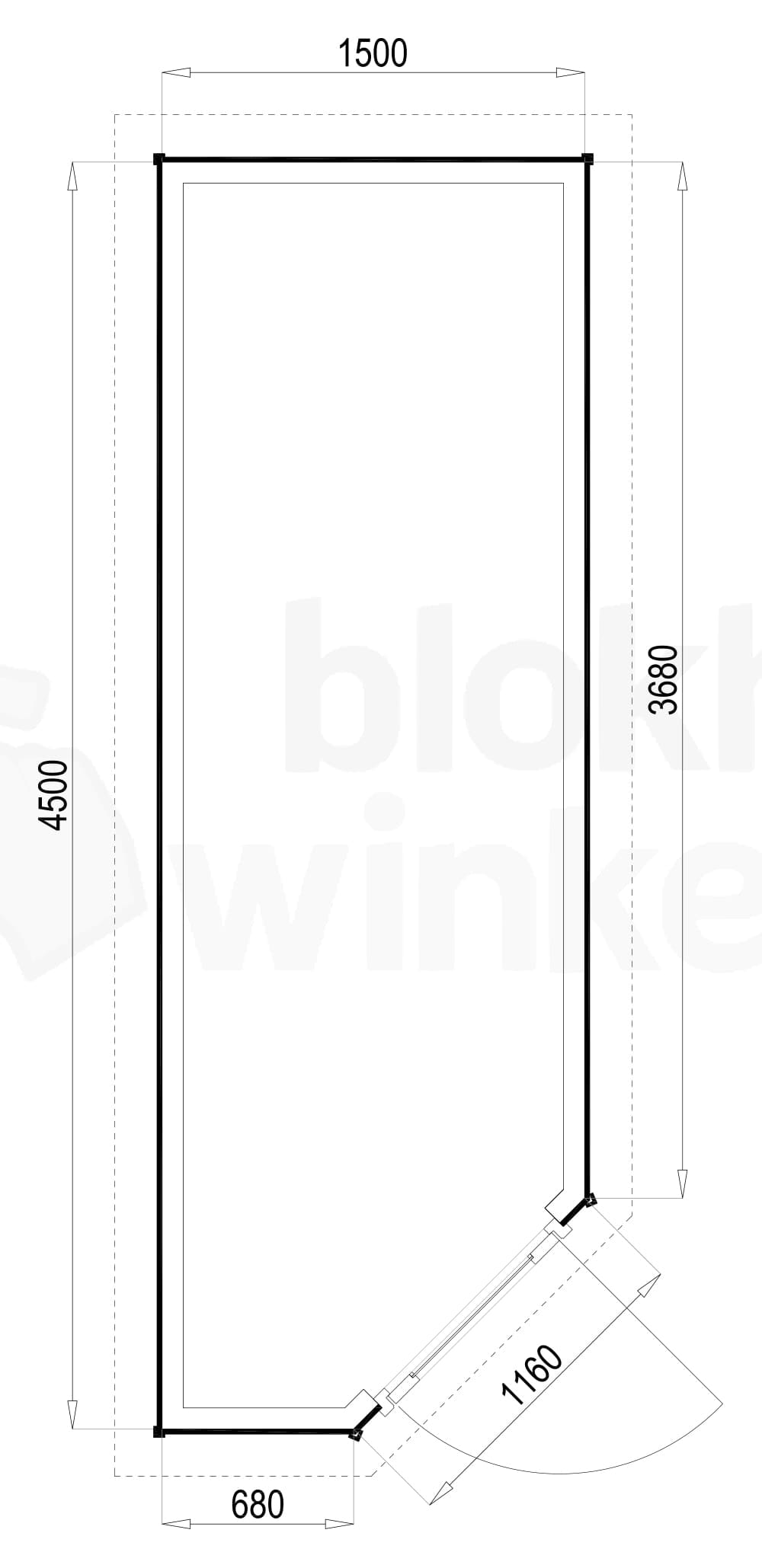 Plattegrond Woodford houtskeletbouw tuinhuis Bennington Economy Corner 150x450 Plattegrond Woodford houtskeletbouw tuinhuis Bennington Economy Corner 150x450