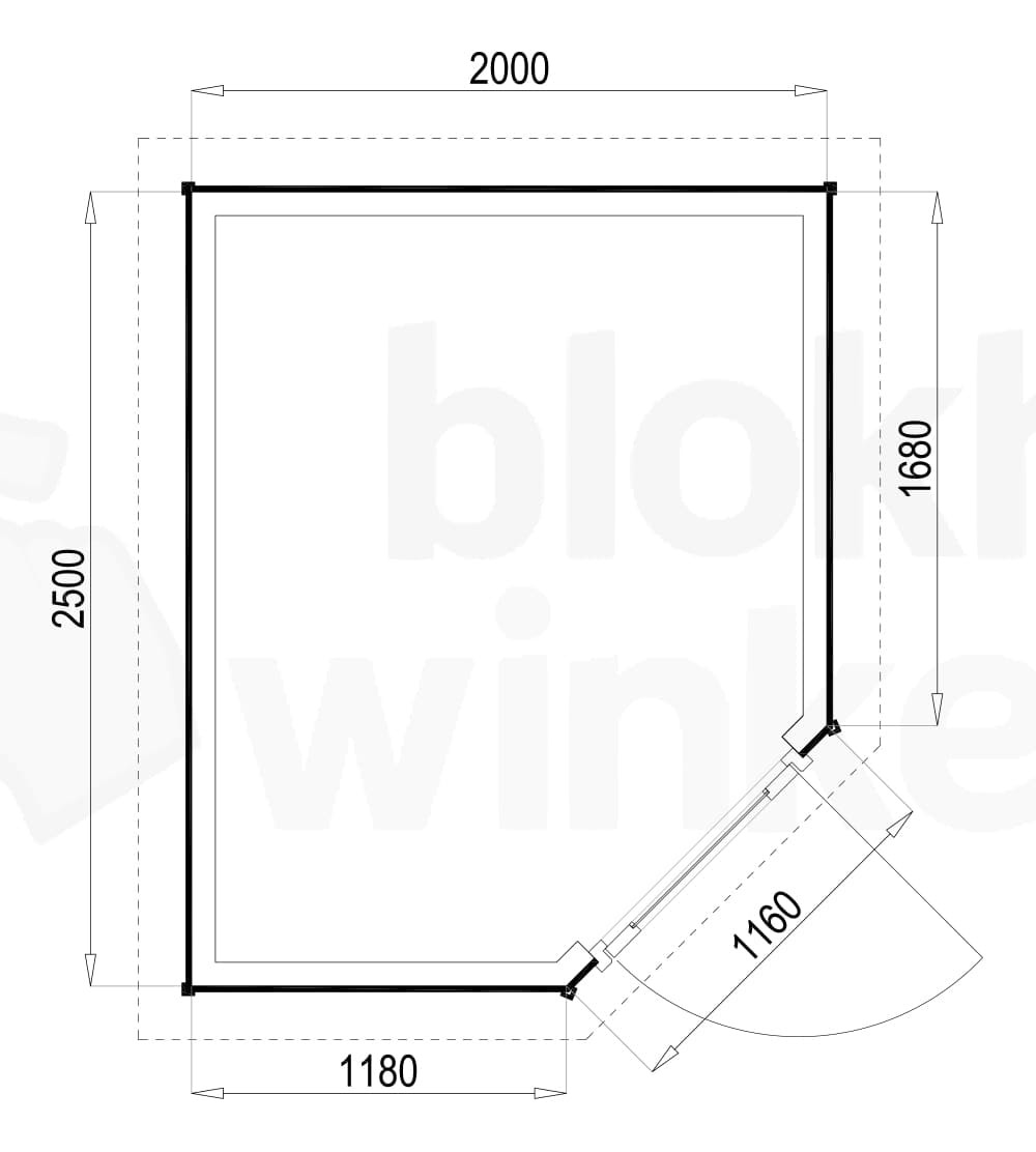 Plattegrond Woodford houtskeletbouw tuinhuis Bennington Economy Corner 200x250 Plattegrond Woodford houtskeletbouw tuinhuis Bennington Economy Corner 200x250