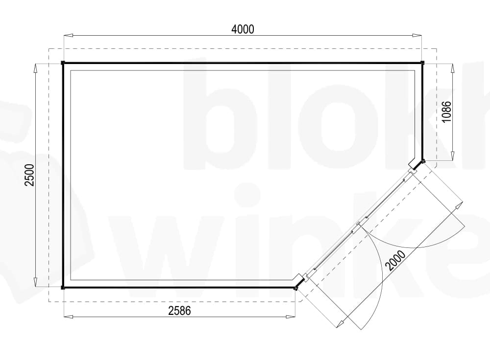 Plattegrond Woodford houtskeletbouw tuinhuis Bennington Economy Corner 400x250 Plattegrond Woodford houtskeletbouw tuinhuis Bennington Economy Corner 400x250