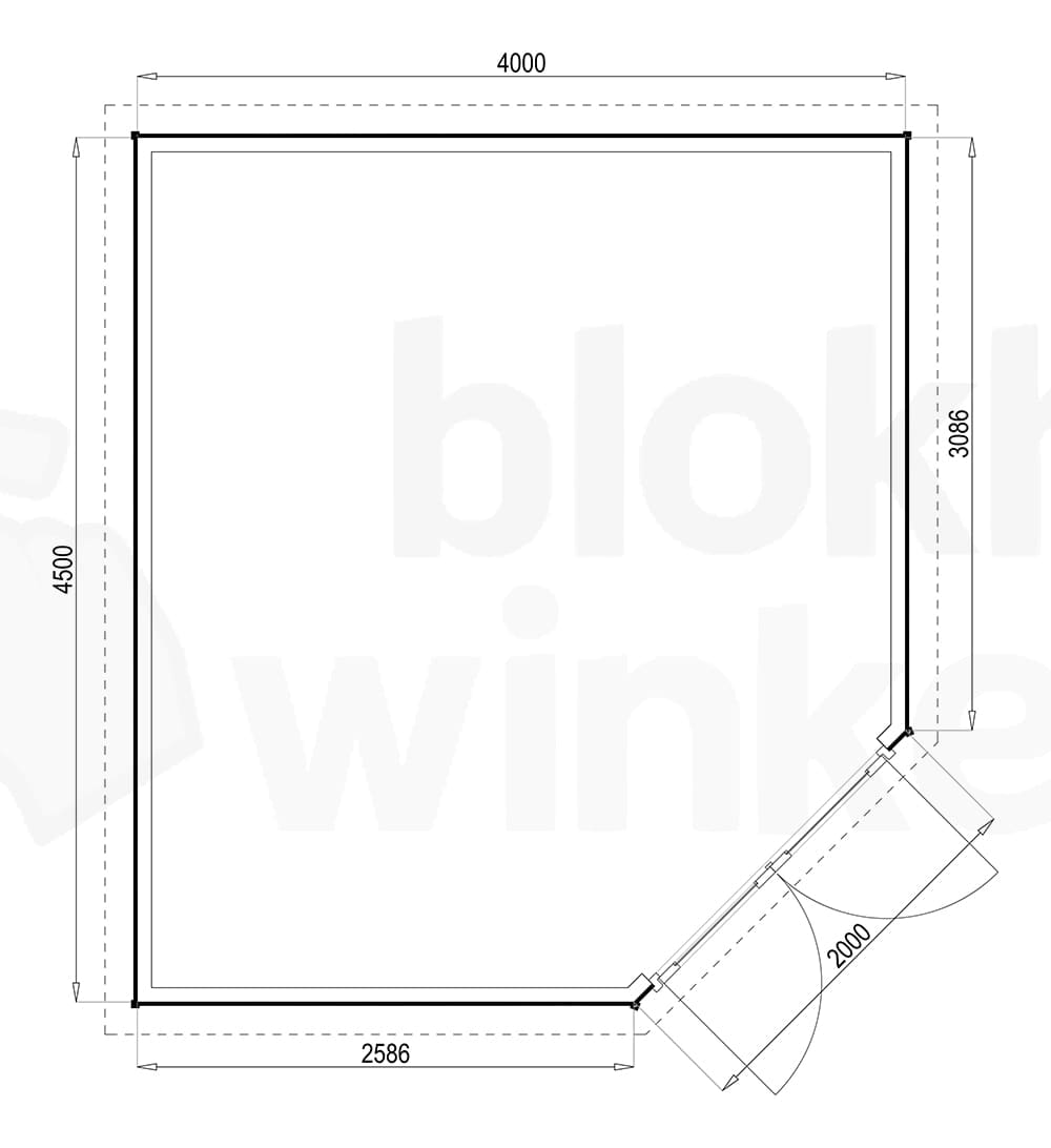 Plattegrond Woodford houtskeletbouw tuinhuis Bennington Economy Corner 400x450 Plattegrond Woodford houtskeletbouw tuinhuis Bennington Economy Corner 400x450