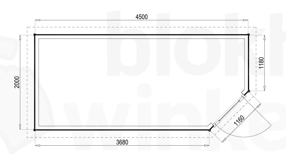 Plattegrond Woodford houtskeletbouw tuinhuis Bennington Economy Corner 450x200 Plattegrond Woodford houtskeletbouw tuinhuis Bennington Economy Corner 450x200
