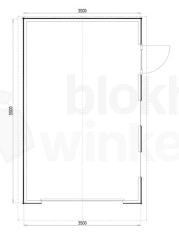 Plattegrond Woodford houtskeletbouw garage Birmingham 350x550