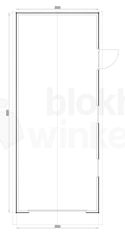 Plattegrond Woodford houtskeletbouw garage Birmingham 350x850