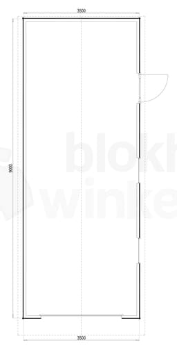 Plattegrond Woodford houtskeletbouw garage Birmingham 350x900