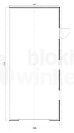 Plattegrond Woodford houtskeletbouw garage Birmingham 400x900