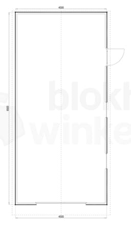 Plattegrond Woodford houtskeletbouw garage Birmingham 450x950