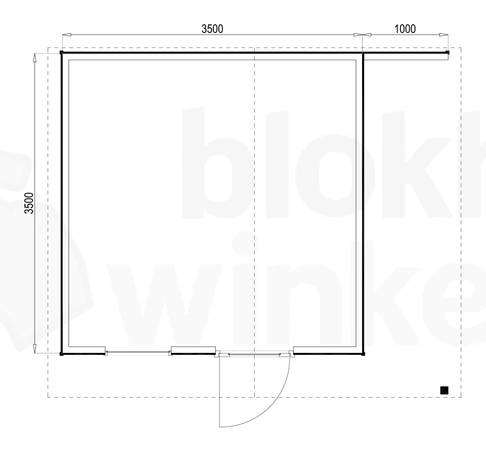 Plattegrond Woodford houtskeletbouw tuinhuis Bridgeport 350x350 Plattegrond Woodford houtskeletbouw tuinhuis Bridgeport 350x350