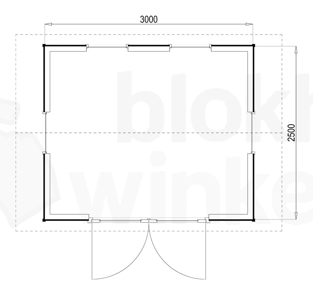 Plattegrond Woodford houtskeletbouw tuinhuis Burlington 300x250 Plattegrond Woodford houtskeletbouw tuinhuis Burlington 300x250