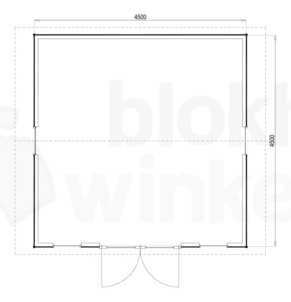 Plattegrond Woodford houtskeletbouw tuinhuis Burlington 450x450 Plattegrond Woodford houtskeletbouw tuinhuis Burlington 450x450