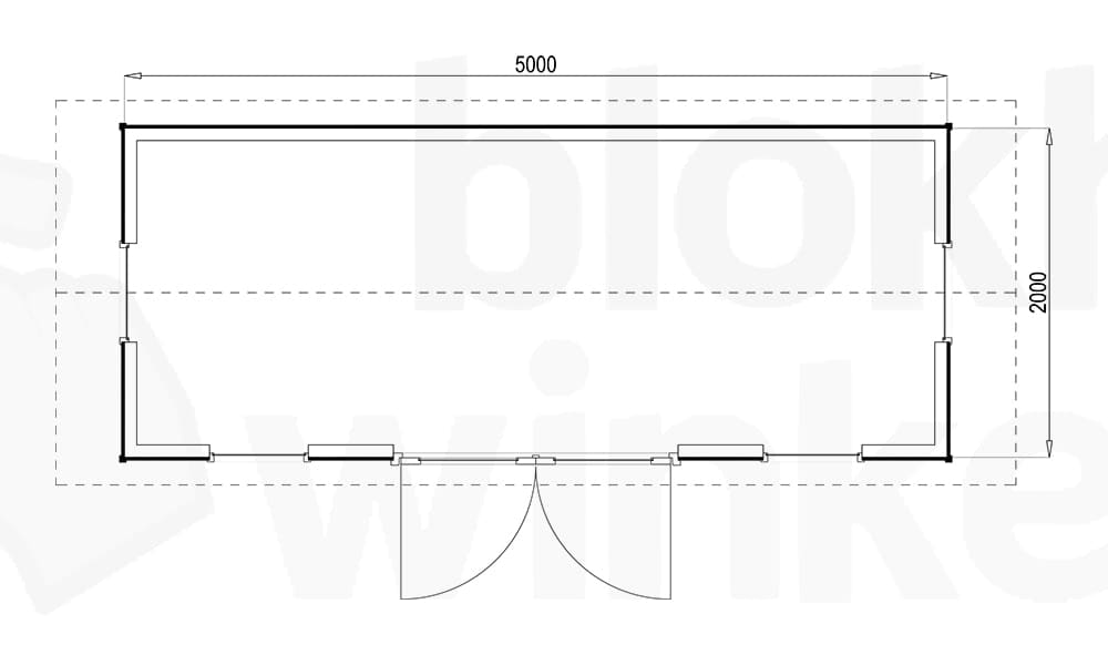 Plattegrond Woodford houtskeletbouw tuinhuis Burlington 500x200 Plattegrond Woodford houtskeletbouw tuinhuis Burlington 500x200