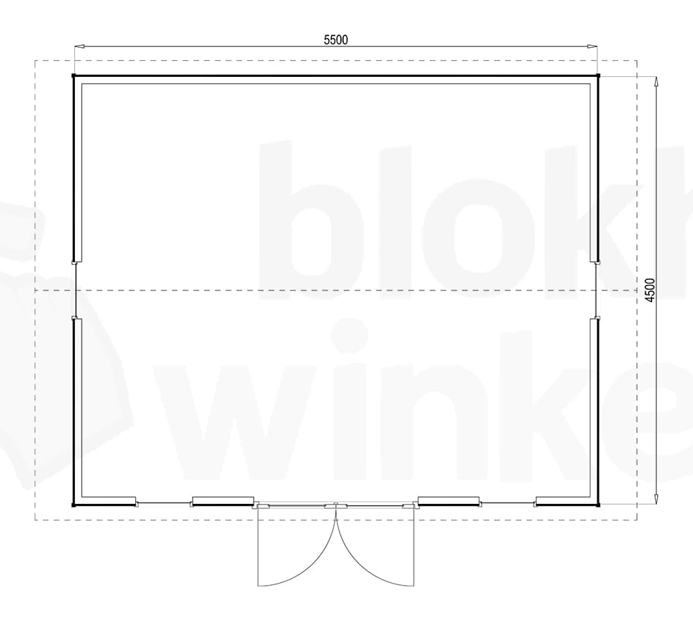 Plattegrond Woodford houtskeletbouw tuinhuis Burlington 550x450 Plattegrond Woodford houtskeletbouw tuinhuis Burlington 550x450