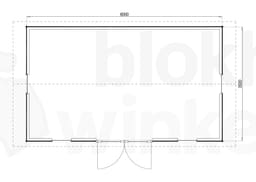 Plattegrond Woodford houtskeletbouw tuinhuis Burlington 600x350
