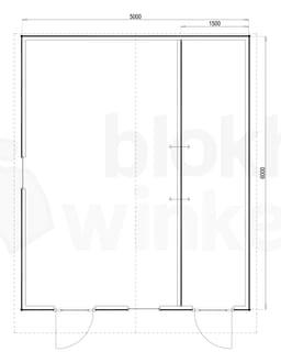 Plattegrond Woodford houtskeletbouw tuinhuis Cardiff 500x600