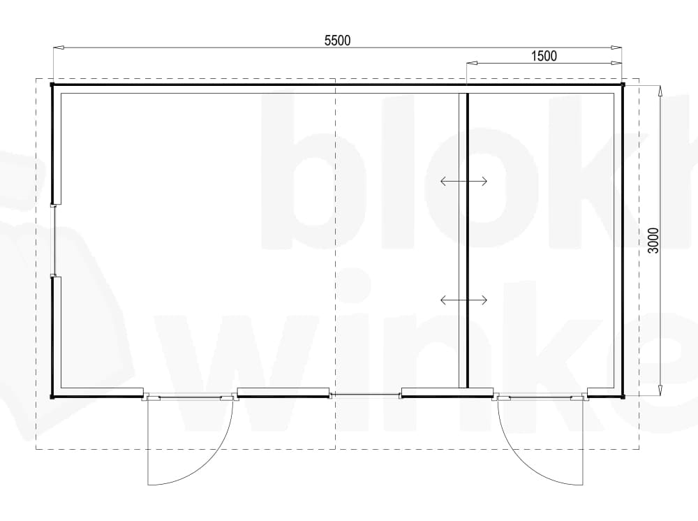 Plattegrond Woodford houtskeletbouw tuinhuis Cardiff 550x300 Plattegrond Woodford houtskeletbouw tuinhuis Cardiff 550x300