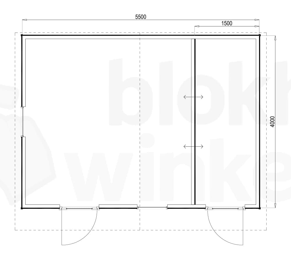 Plattegrond Woodford houtskeletbouw tuinhuis Cardiff 550x400 Plattegrond Woodford houtskeletbouw tuinhuis Cardiff 550x400