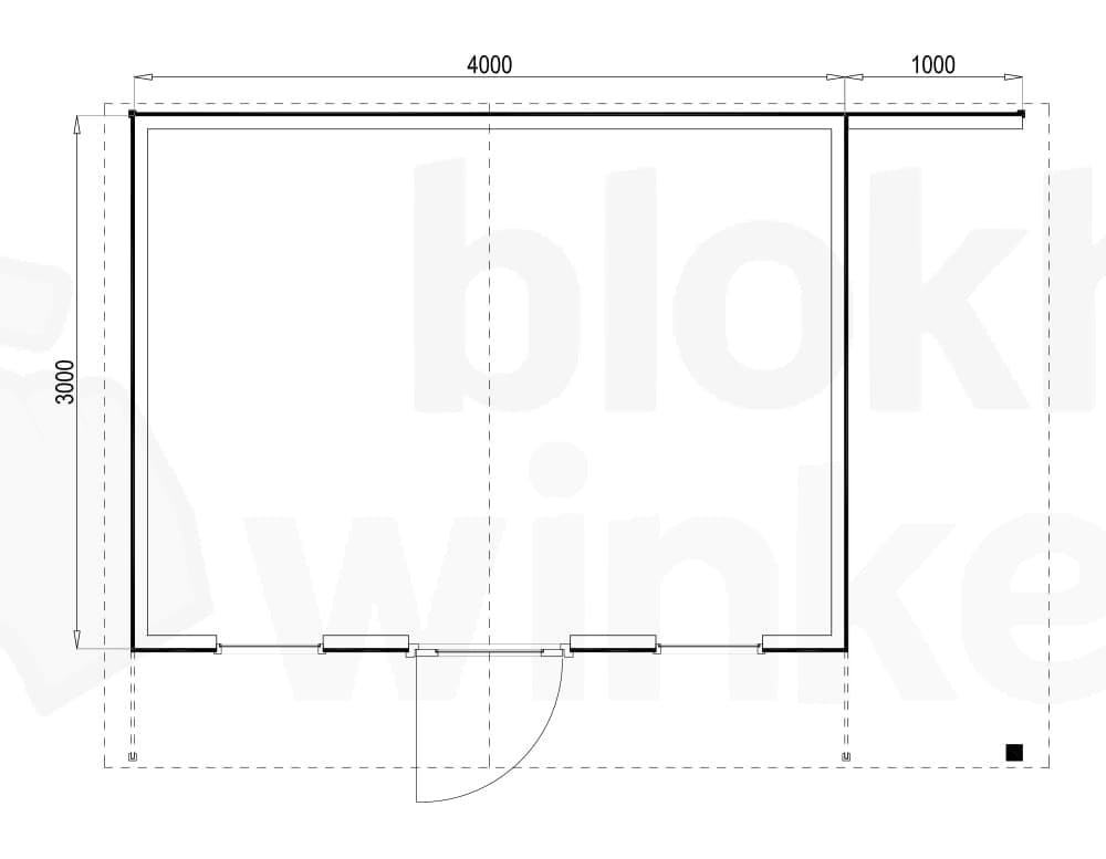 Plattegrond Woodford houtskeletbouw tuinhuis Chicago 400x300 Plattegrond Woodford houtskeletbouw tuinhuis Chicago 400x300