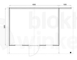 Plattegrond Woodford houtskeletbouw tuinhuis Chicago 400x300