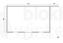 Plattegrond Woodford houtskeletbouw tuinhuis Chicago 500x300