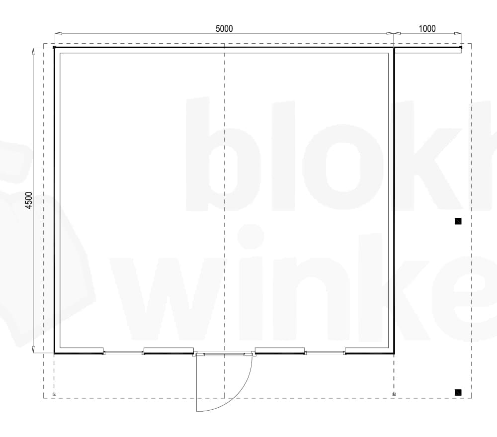Plattegrond Woodford houtskeletbouw tuinhuis Chicago 500x450 Plattegrond Woodford houtskeletbouw tuinhuis Chicago 500x450