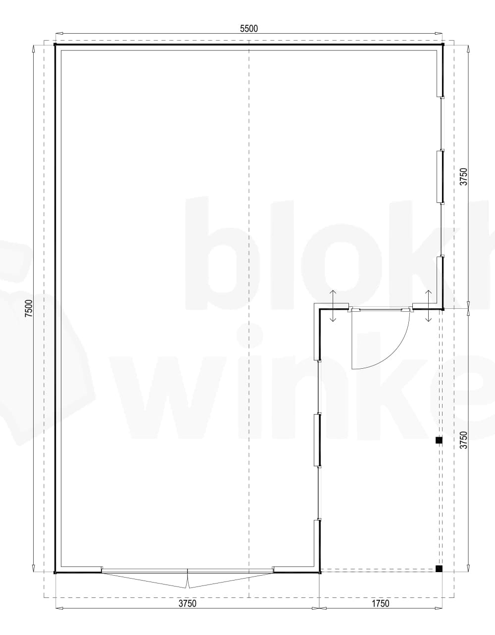 Plattegrond Woodford houtskeletbouw garage Huntsville 550x750 Plattegrond Woodford houtskeletbouw garage Huntsville 550x750