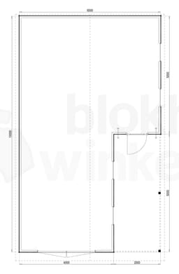 Plattegrond Woodford houtskeletbouw garage Huntsville 600x1000