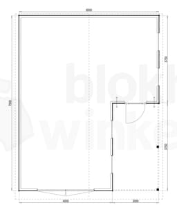 Plattegrond Woodford houtskeletbouw garage Huntsville 600x750