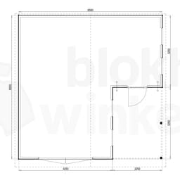 Plattegrond Woodford houtskeletbouw garage Huntsville 650x650