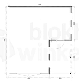 Plattegrond Woodford houtskeletbouw garage Huntsville 650x700