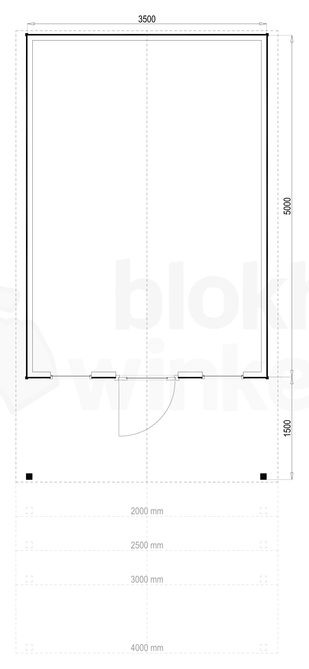 Plattegrond Woodford houtskeletbouw tuinhuis Kansas City 350x500 Plattegrond Woodford houtskeletbouw tuinhuis Kansas City 350x500