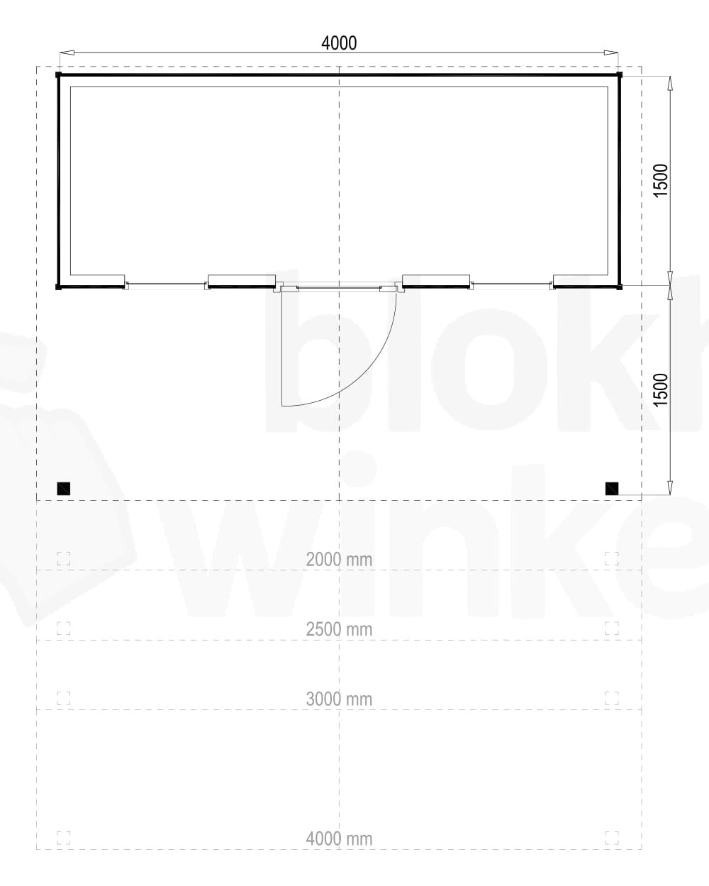 Plattegrond Woodford houtskeletbouw tuinhuis Kansas City 400x150 Plattegrond Woodford houtskeletbouw tuinhuis Kansas City 400x150