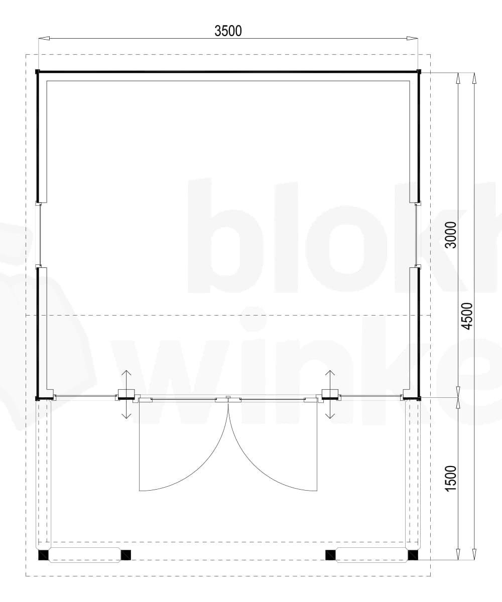 Plattegrond Woodford houtskeletbouw tuinhuis Norwich 350x450 Plattegrond Woodford houtskeletbouw tuinhuis Norwich 350x450