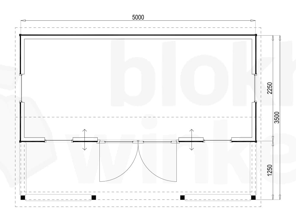 Plattegrond Woodford houtskeletbouw tuinhuis Norwich 500x350 Plattegrond Woodford houtskeletbouw tuinhuis Norwich 500x350